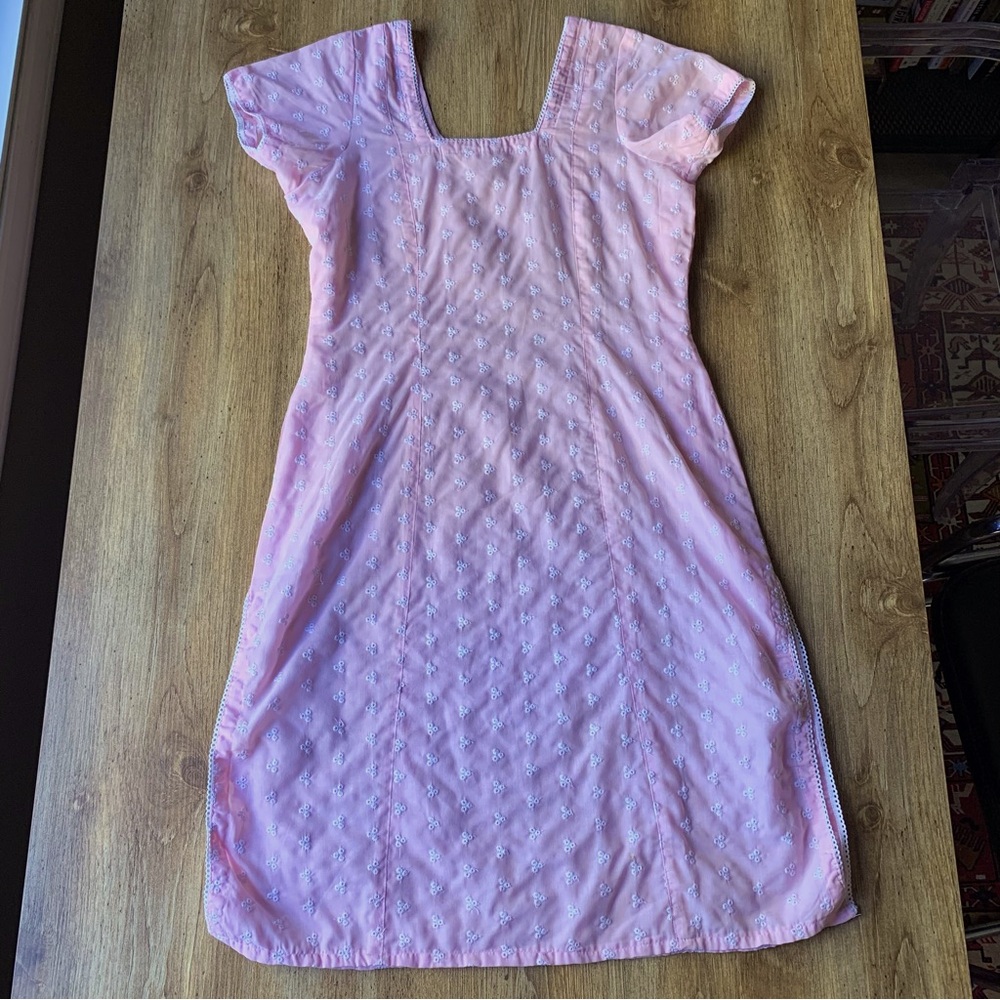 Vintage Baby Doll Pink Sleep Shirt Dress